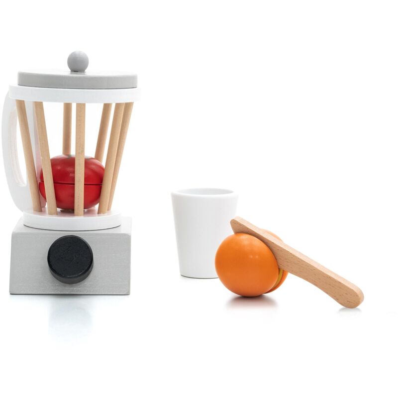 Set de Cocina de Juguete Montessori Robincool Smoothie Lab 11x9,5x15 cm de Madera Eco con Accesorios Incluidos