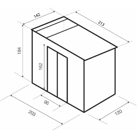 Caseta Metálica Gardiun Kingston 3 m² Exterior 142x213x184 cm Acero Galvanizado Silver/Blanco