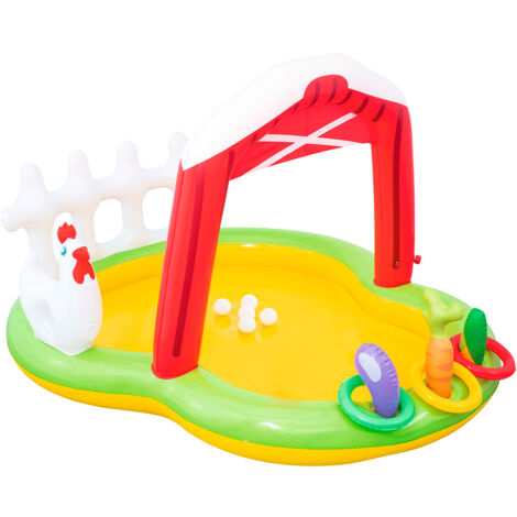 Piscina Hinchable Autoportante Infantil Bestway 175x147x102 cm Diseño Granja Rápida Instalación