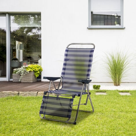 Silla plegable para terraza, tumbona ligera, silla de relajación, silla de  jardín con reposacabezas, transpirable para patio trasero, piscina y playa