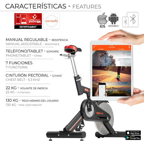Profun Bicicleta Estática Plegable de Fitness con Respaldo Xbike con App  Pantalla LCD 10-Niveles. : : Deportes y aire libre