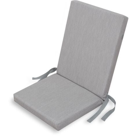 Cojin Para Silla Con Respaldo Chillvert Pacific 92x45x6 cm Gris Claro Desenfundable