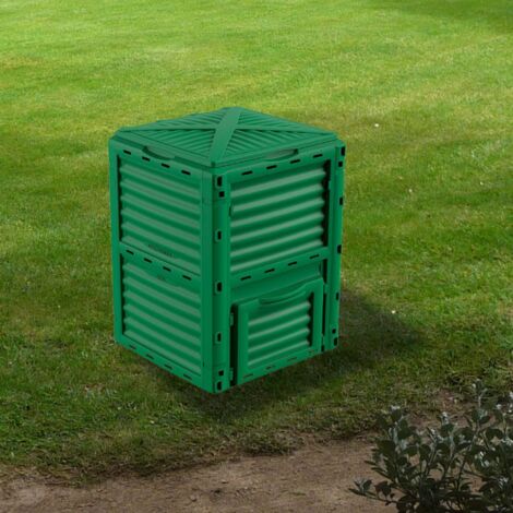 con Capacidad de 300 L Zerone Compostador de Jardín Marrón 60 x 60 x 83 cm