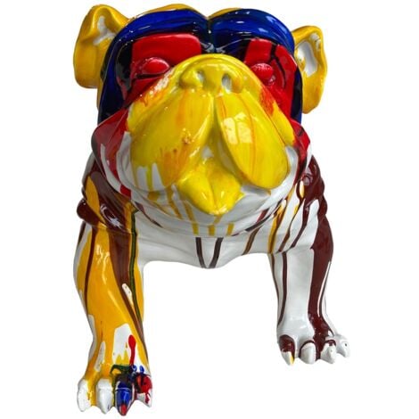 Figura Bulldog Kuatéh Gregor 61x32x38 cm Multicolor