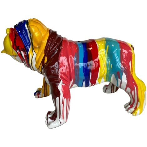 Figura Bulldog Kuatéh Gregor 61x32x38 cm Multicolor