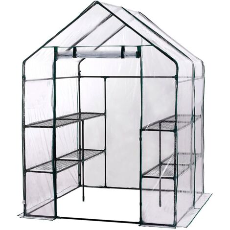 Invernadero PVC Gardiun Doble Leaf 143x143x195 cm 4 Estantes Dobles