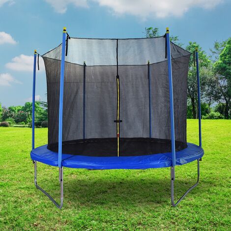 Cama elastica trampolin 2,5m Ø 120kg max seguridad escalera proteccion Azul 