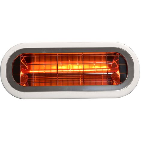 Calefactor Eléctrico Infrarrojos de Techo y Pared Kekai Top Design 46x19x7,5 cm Fibra de Carbono 2000W para Interior y Exterior