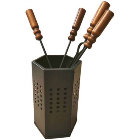 Set de Chimenea o Estufa Kekai Cubo con 4 Piezas 29 cm