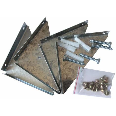 Fijación para Suelo Sistema para Casetas Gardiun 12x12x3 cm 4 Unidades con Tornillería