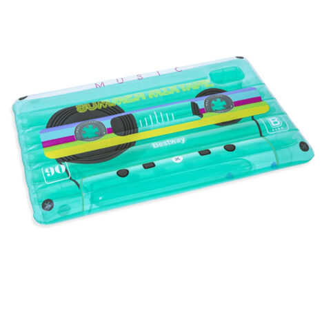 Bestway Colchoneta Hinchable Retro Cassette 174x117 cm Playa y Piscina 43649