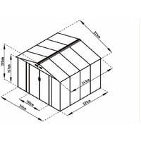 Caseta Metálica Gardiun Bristol 7,74 m² Exterior 241x321x205 cm Acero Galvanizado Marrón - KIS12863
