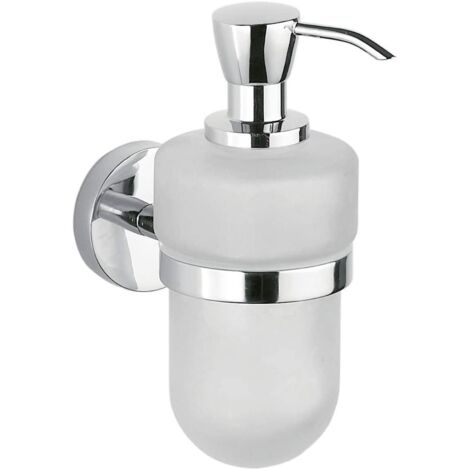 Inda - Distributeur de savon mural Forum chrome poli/verre satiné (1/6)