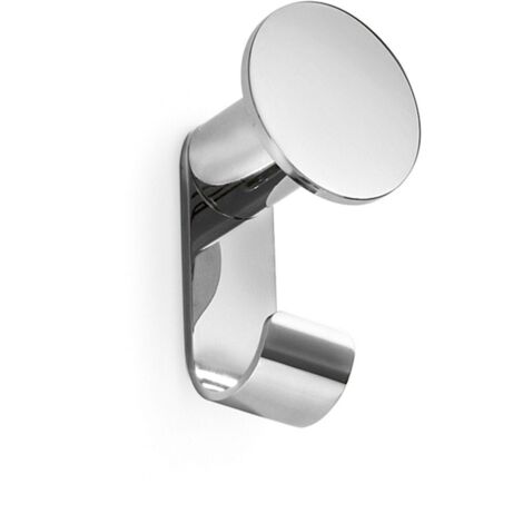 INDA Lea Porte-Manteau Mural Laiton Chromé - Fixation Murale Ou Collée L.5 X P.6 X H.3 Cm