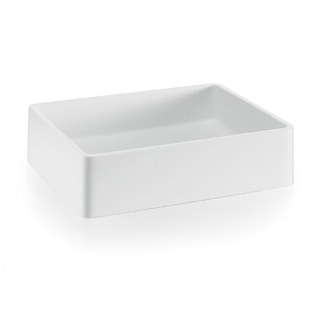 Lineabeta - Momon lavabo à poser L.50x35 blanc avec vidange (1/2)