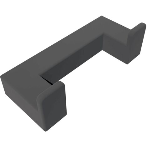 Lineabeta - Porte-manteau double en acier noir Grela (1/2)