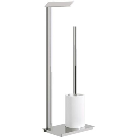 Lineabeta - Porte-rouleau et brosse de toilette Ranpin en acier (1/2)