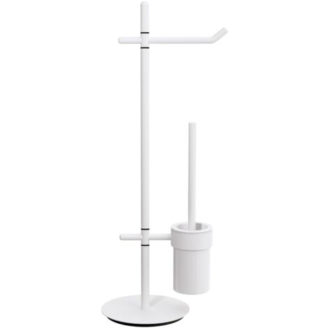 Lineabeta - Porte-rouleau et brosse de toilette Stela blanc (1/2)