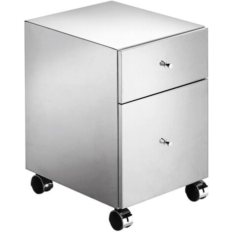 Lineabeta - Meuble bas Runner à 2 tiroirs et roulettes en acier (1/3)