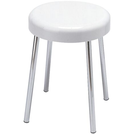 Tabouret Pliable Cuisine INDA-Exclusiv - Bois Véritable, Métal, Hauteur 47 Cm, Diamètre 30 Cm, Charge 100 Kg, Antidérapant