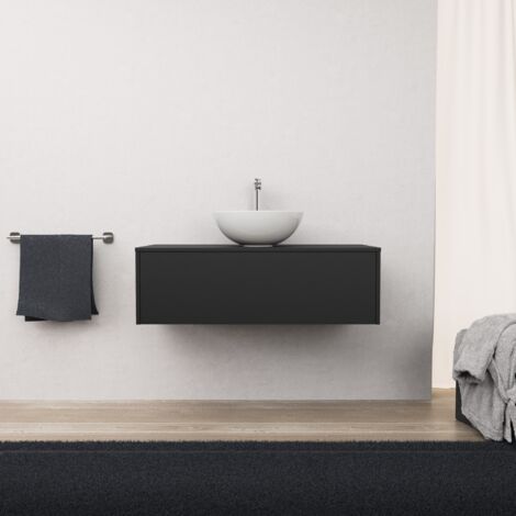 Inda - Meuble de salle de bain 1 tiroir L.100 avec vasque à poser (1/5)