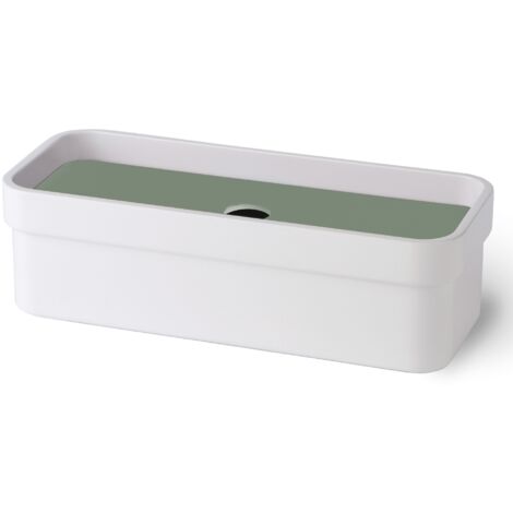 Lineabeta - Boîte de rangement avec couvercle vert sauge (1/2)