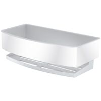 Inda - Panier de rangement L.22 H.7 cm en acier peint en blanc