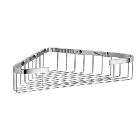 Lineabeta - Offener Eck-Duschkorb, L. 19 cm, aus poliertem Stahl (1/2)