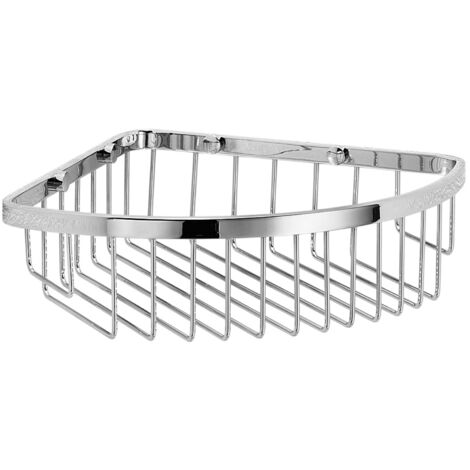 Lineabeta - Filo Eck-Duschablagekorb L.22 cm aus poliertem Stahl (1/2)