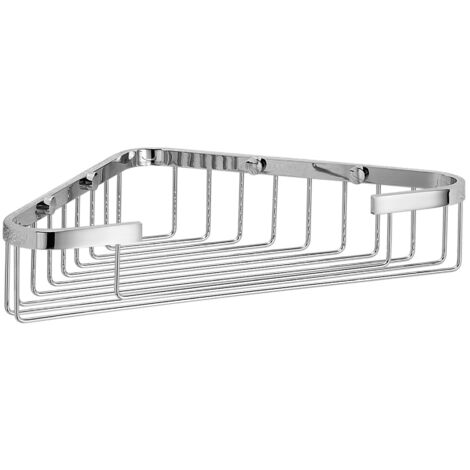Lineabeta - Offener Eck-Duschkorb, L. 24,5 cm, polierter Stahl (1/2)