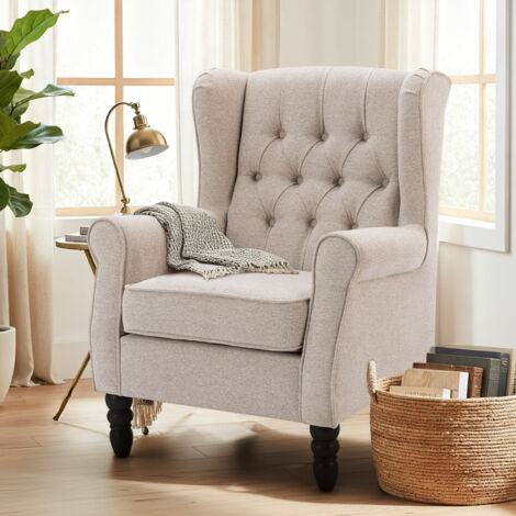 COLAMY Chaise - Fauteuil design minimaliste — Alliez confort et style pour sublimer votre intérieur moderne-beige