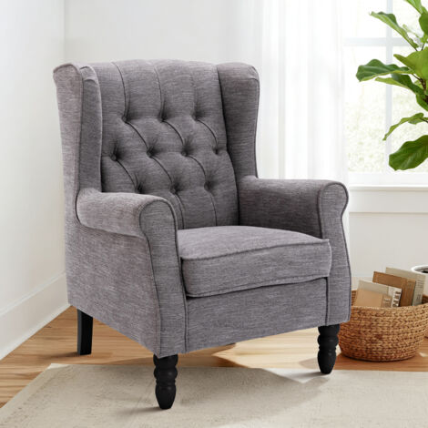 COLAMY Chaise - Fauteuil design minimaliste — Alliez confort et style pour sublimer votre intérieur moderne-gris foncé