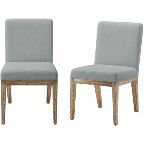 Lot de 2 Chaises de Salle à Manger– Design Rétro Élégant, Dossier Haut, Structure en Bois Robuste, Confort Classique pour Cuisine et Salle à Manger - gris