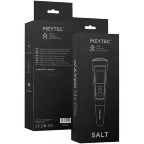 Testeur de sel électronique pour piscine – Plage de mesure 0 à 10 000 PPM – Écran LCD clair – Conductimètre numérique ergonomique