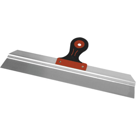 Couteau à enduire – Lame inox trempé 0,6 mm – Longueur 60 cm – Poignée bi-matière avec renfort aluminium – Finition enduits et plâtrerie