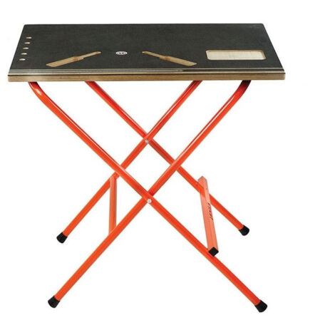 Mob Mondelin – Établi de chantier pliable 60 x 80 cm – Plateau en bois multiplis antidérapant – Construction en tubes d'acier – Hauteur réglable 75-85 cm