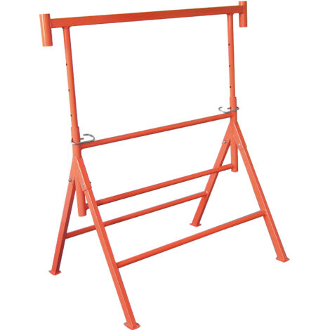 Tréteau professionnel réglable en métal – Poutre 110 cm – Hauteur 83 à 133 cm – Largeur utile 100 cm – Charge 1000 kg/pair – Pliant, robuste, compatible garde-corps et porte-outils