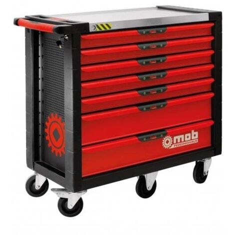 Mob Mondelin – Servante d'atelier roulante XLINER 5 modules 7 tiroirs – Système anti-basculement – Charge maximale 1000 kg – Dimensions 970x980x465 mm