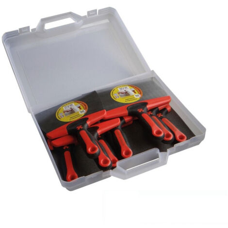 Mob Mondelin – Mallette de 8 couteaux à enduire inox trempé 10-24 cm – Flexibilité et durabilité – Poignée ergonomique – Pour applications professionnelles