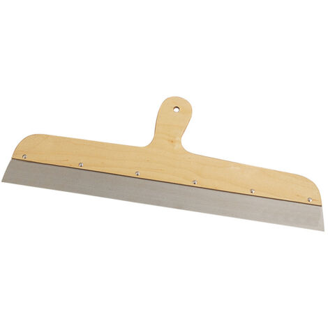 Couteau à enduire – Lame inox trempé 0,6 mm longueur 60 cm – Poignée et monture en contreplaqué bois – Outil professionnel pour enduit, lissage, rebouchage et finitions de précision (1/4)