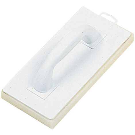 Platoir à nettoyer 29x14 cm – Epaisseur 4cm - Semelle mousse polyester blanche – Monobloc polystyrène choc – Poignée ergonomique – Pour joints ciment (1/4)