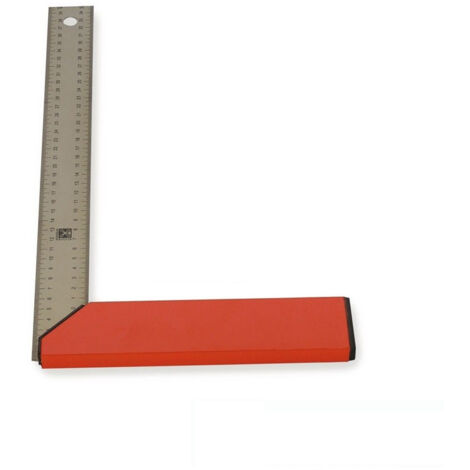 Mob Outillage – Équerre de menuisier graduée 30 cm – Talon en aluminium – Lame en inox – Gravure laser haute qualité pour précision durable