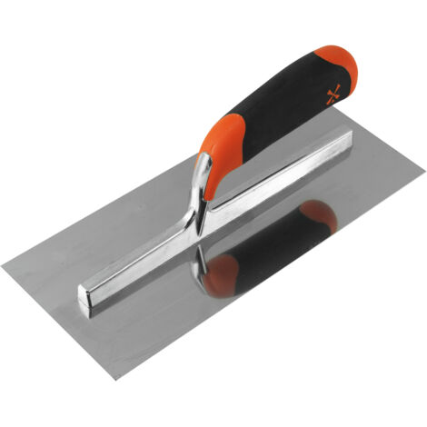 Platoir flamand inox trempé Lame biseautée  35x10cm avec étui de protection - poignée en bimatière forme  ergonomique