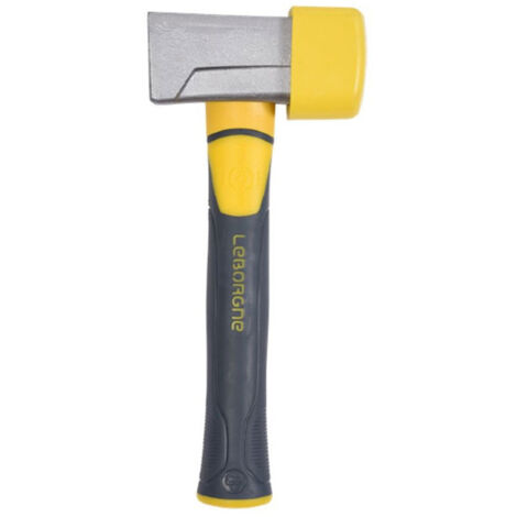 Leborgne – Massette paveur 1.2kg 26cm – Manche ergonomique 2 positions – Absorption des vibrations 100% – Embout caoutchouc pour surfaces fragiles