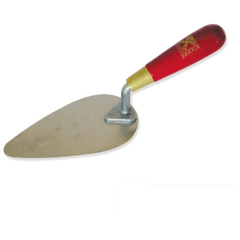 Mondelin – Truelle inox 16cm – Manche en bois verni rouge pour maçonnerie – Flexibilité 0,8mm pour précision – Outil professionnel