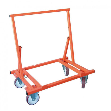 Mob Mondelin – Chariot porte-plaques pliable 4 roues caoutchouc – Charge max 900 kg – Dimensions 83 x 32 cm – Stabilité renforcée pour transport sécurisé