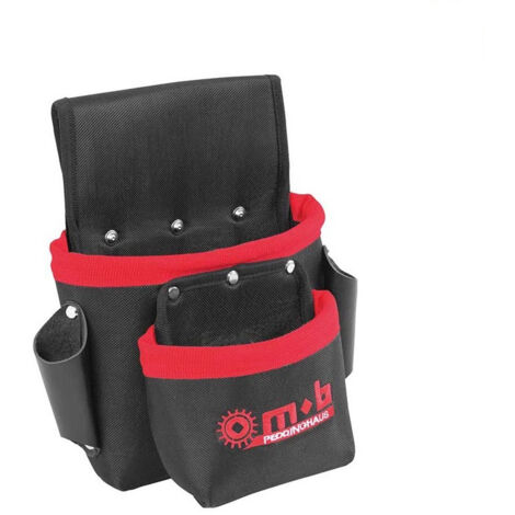 Mob Outillage – Porte-outils 2 poches en textile – 2 porte-couteaux en cuir – Dimensions 300 x 250 x 125 mm – Poids 525g – Garantie 5 ans (1/2)