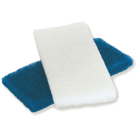Lot de 3 tampons abrasifs de rechange – Blanc (doux) – Compatibles avec platoirs à nettoyage velcro – Pour finition joints époxy