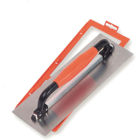 Platoir inox trempé biseauté 38x12 cm – Lame 0,6 mm pour serrage précis, poignée fermée 2 mains avec manchon