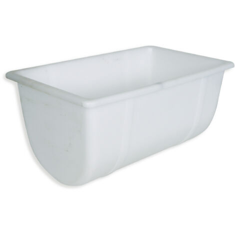 Auge à plâtre 210 L sans piétement – Cuve en polyéthylène blanc résistant aux chocs – Dimensions 107,5 x 62,5 cm – Profondeur 49,5 cm